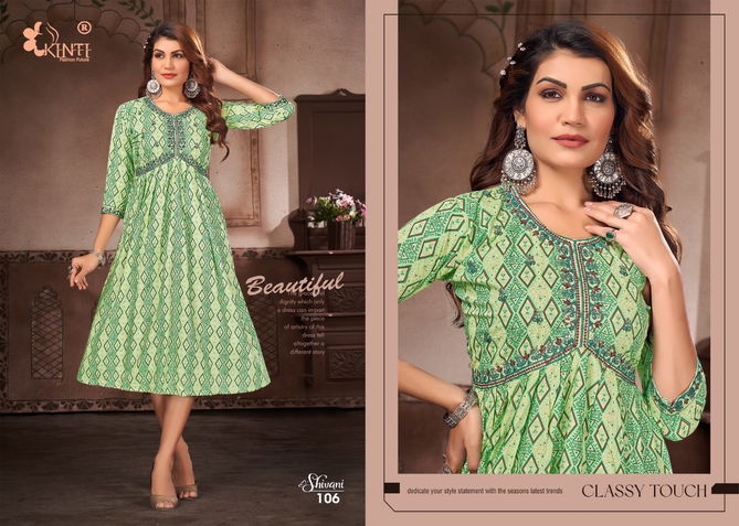 Shivani By Kinti Printed Embroidery Kurtis Wholesale Price In Surat
